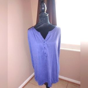 💙💜 NWOT Womens Long Sleeved Faded Glory Top Size 4X Lightweight Casual